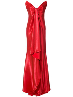 асимметричное платье с драпировкой Oscar de la Renta