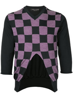 checkerboard knitted top Comme Des Garçons Homme Plus