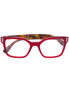 square framed striped arm glasses Prada Eyewear