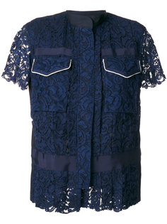 кружевная блузка с карманами  Sacai