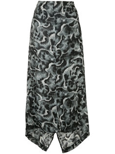 patterned asymmetric skirt Yohji Yamamoto Vintage