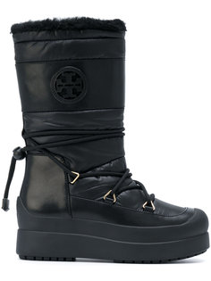 lace up moon boots Tory Burch