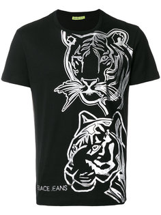 футболка с принтом тигра Versace Jeans