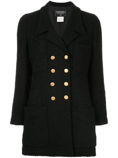 logo buttons double-breasted jacket Chanel Vintage