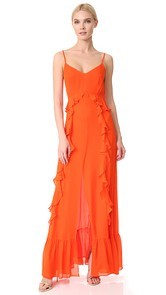 LAGENCE Perla Ruffle Maxi Dress