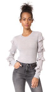 Rebecca Taylor Delicate Ruffle Sweater