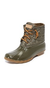 Sperry Saltwater Shiny Quilted Booties