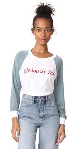 Wildfox Obviously Yes Junior Sweatshirt Tee