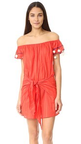 Basta Surf Marisol Off Shoulder Wrap Skirt Dress