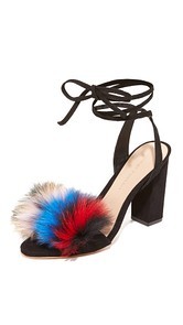 Loeffler Randall Nicolette Fur Sandals