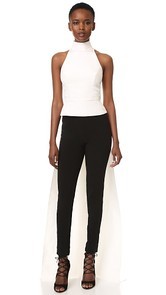 Monique Lhuillier Sleeveless Top with Train