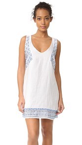 OndadeMar Embroidered &amp; Embellished Short Dress