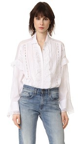 The Kooples Ruffle Front Blouse