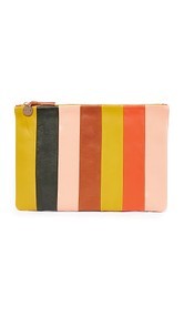 Clare V. Patchwork Flat Clutch