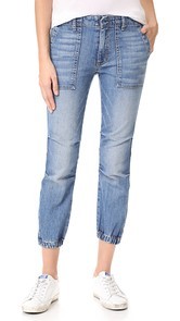 Nili Lotan Cropped French Military Jeans