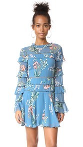 Nicholas Delphine Ruffle Insert Mini Dress