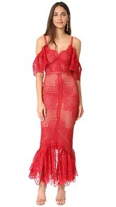 Marchesa Notte Off Shoulder Gown