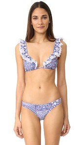 Luli Fama Naughty Gil Frilly Triangle Top