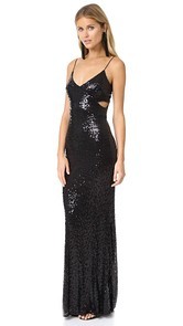 Badgley Mischka Collection Crossover Sequin Gown