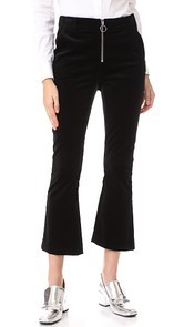 FRAME Velvet O Ring Zip Flares