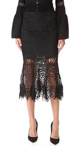 Jonathan Simkhai Bridge Lace Trumpet Skirt