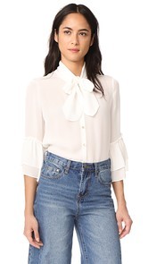 LAGENCE Desa Bow Tie Blouse