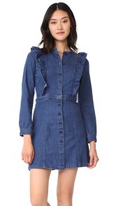 Madewell Denim Ruffle Waist Dress