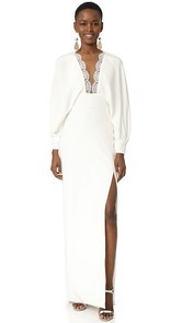 Monique Lhuillier Long Sleeve Gown