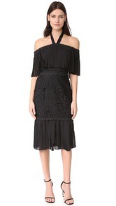 Temperley London Berry Lace Cocktail Dress