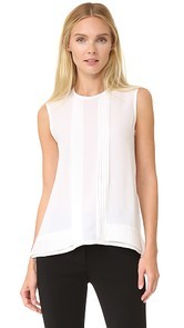 Yigal Azrouel Pleat Trim Tank Top