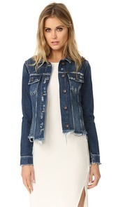 PAIGE Vintage Uneven Hem Rowan Jacket