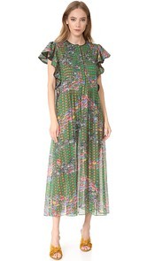 Cynthia Rowley Prancing Zebra Jumping Fish Dress