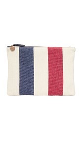 Clare V. Canvas Flat Clutch