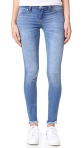 Blank Denim Raw Hem Skinny Jeans