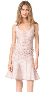 Herve Leger Fitted Sleeveless Dress