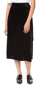 FRAME Velvet D Ring Wrap Skirt