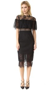 Cynthia Rowley Geo Lace Midi Dress