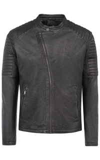 Мужская кожаная куртка на синтепоне Urban Fashion for men