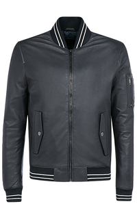 Мужской кожаный бомбер на синтепоне Urban Fashion for men