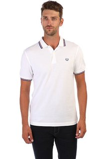 Поло Fred Perry Twin Tipped White