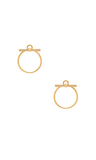 Серьги-гвоздики с кольцом - Rebecca Minkoff