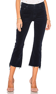 Укороченные вельветовые джинсы с потрепанным низом insider - MOTHER