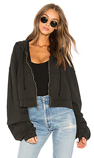 Oversized zip crop hoodie - Hudson Jeans