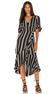 Herringbone ruffle wrap dress - Band of Gypsies