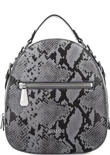 Серый рюкзак с выделкой под рептилию Armani Jeans