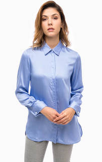 Синяя туника-рубашка на пуговицах Pennyblack