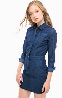 Синее джинсовое платье с карманами Calvin Klein Jeans