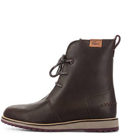 Коричневые ботинки из натуральной кожи Lacoste