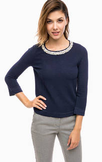 Синий джемпер из вискозы с отделкой Pennyblack