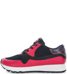 Двухцветные кроссовки на шнуровке Dkny